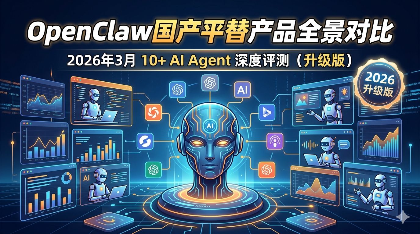 OpenClaw 国产平替产品全景对比：2026 年 10+AI Agent 国内工具深度评测（升级版）